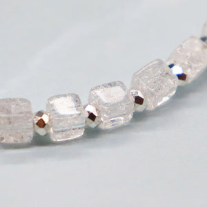 [Starry Sky Fragment] Lapis Lazuli x Pressed Shell x Cracked Quartz Bracelet