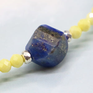 [Starry Sky Fragment] Lapis Lazuli x Zirconia x Labradorite Bracelet