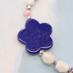 [Starry Sky Fragment] Lapis Lazuli x Magnesite x Zirconia Bracelet