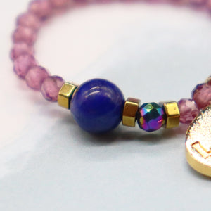 [Starry Sky Fragment] Lapis Lazuli x Rhodolite Garnet Ring