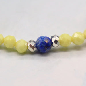 [Starry Sky Fragment] Lapis Lazuli x Zirconia x Labradorite Bracelet