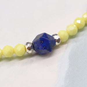 [Starry Sky Fragment] Lapis Lazuli x Zirconia x Labradorite Bracelet