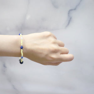 [Starry Sky Fragment] Lapis Lazuli x Zirconia x Labradorite Bracelet