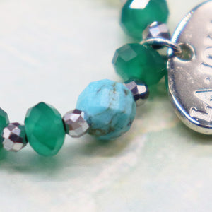 【Be Loved Turquoise】ターコイズ×グリーンアゲート×ペリドット リング