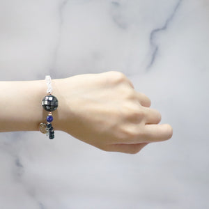 [Starry Sky Fragment] Lapis Lazuli x Pressed Shell x Cracked Quartz Bracelet