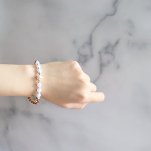 【Open the Jewelry Box!】수문 천주×오렌지 가넷×블루 레이스 아게이트 팔찌