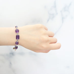 [Moon Lady Amethyst] Amethyst x River Stone Bracelet