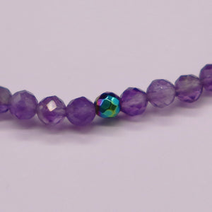 [Moon Lady Amethyst] Amethyst x River Stone Bracelet