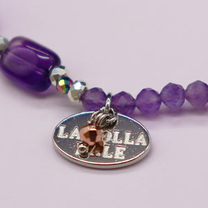 [Moon Lady Amethyst] Amethyst x River Stone Bracelet