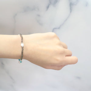 【Be Loved Turquoise】キングマンターコイズ×ターコイズ×スモーキークォーツ ブレスレット
