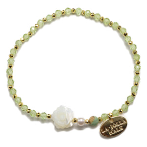 [Be Loved Turquoise] Turquoise x Peridot x Mother of Pearl Bracelet