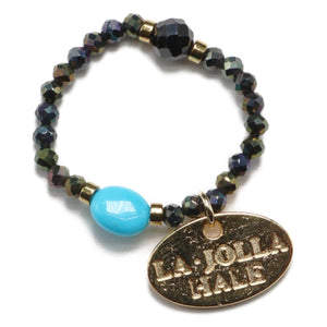 [Be Loved Turquoise] Kingman Turquoise x Onyx x Black Spinel Ring