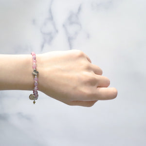 【Open the Jewelry Box!】ガーネット×ピンクトルマリンインシリカ×マザーオブパール ブレスレット