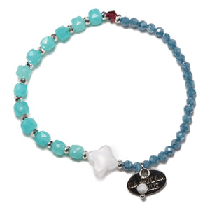 [Open the Jewelry Box!] Garnet x Quartzite x Zirconia x Amazonite Silica Bracelet