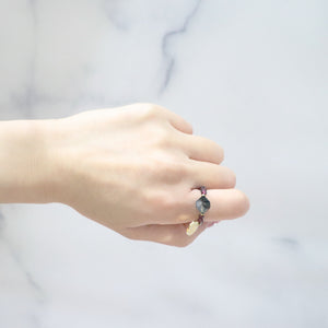 [Open the Jewelry Box!] Mozambique Garnet x Striped Onyx Ring