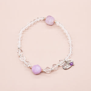【Moon Lady Amethyst】ラベンダーアメシスト×水晶 ブレスレット