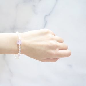 【Moon Lady Amethyst】ラベンダーアメシスト×水晶 ブレスレット
