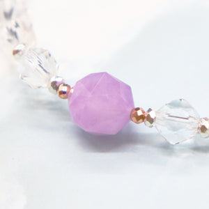 【Moon Lady Amethyst】ラベンダーアメシスト×水晶 ブレスレット