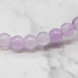 [Moon Lady Amethyst] Tortoiseshell Dzi Bead x Lavender Amethyst x Labradorite Bracelet