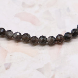 [Moon Lady Amethyst] Water Ripple Dzi Bead x Amethyst x Labradorite x Silver Obsidian Bracelet