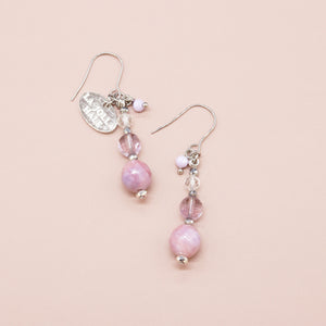 【Moon Lady Amethyst】ガーデンアメシスト×クォーツァイト×水晶 ピアス