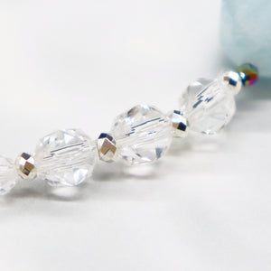 [Deep Sea Party] Aquamarine x Crystal Bracelet