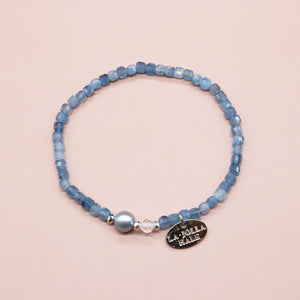 [Deep Sea Party] Aquamarine x Akoya Pearl x Crystal Bracelet