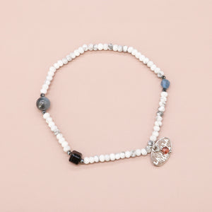 【Deep Sea Party】Black Aquamarine x Aquamarine x Magnesite Bracelet