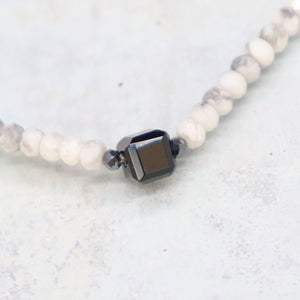 【Deep Sea Party】Black Aquamarine x Aquamarine x Magnesite Bracelet