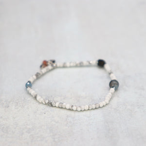 【Deep Sea Party】Black Aquamarine x Aquamarine x Magnesite Bracelet