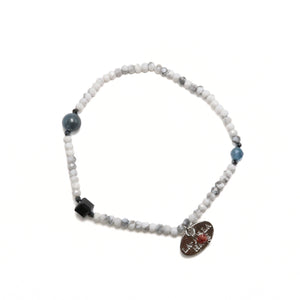 【Deep Sea Party】Black Aquamarine x Aquamarine x Magnesite Bracelet