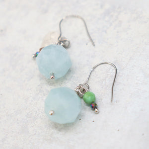 【Deep Sea Party】アクアマリン ピアス