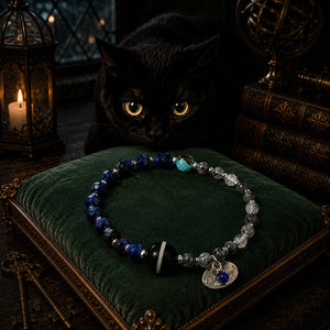 [AMULET] Medicine Buddha Dzi Bead x Tiger's Eye x Tourmalinated Quartz Bracelet