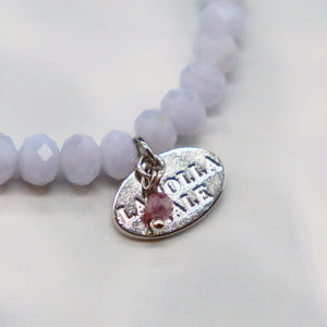 [Mermaid Teardrops] Baroque Pearl, Pearl, Crystal & Angelite Bracelet