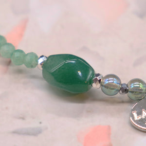 [Longing for Jaipur] Green Aventurine x Green Aqua Aura x Pearl Bracelet