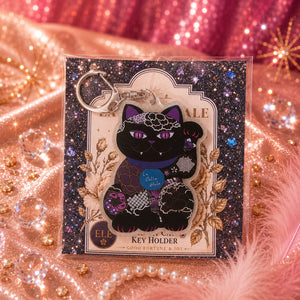 【ELE】LUCKY CAT アクリルキーホルダー ラメ入りタイプ