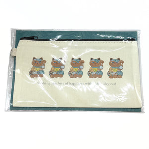 【COOK】LUCKY CAT キャンパスポーチ