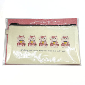 【POPO】LUCKY CAT キャンパスポーチ
