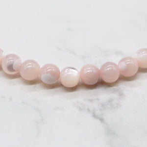 【Blooming Pink Roses】Rose Quartz × Mother of Pearl × Terahertz Bracelet