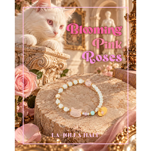 【Blooming Pink Roses】 Rose Quartz × Mother of Pearl × Pearl Bracelet