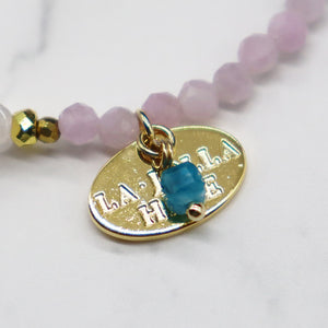 【Blooming Pink Roses】 Rose Quartz × Kunzite × Baroque Pearl Bracelet