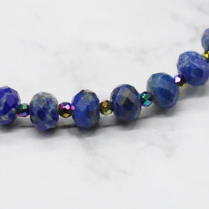 【Blooming Pink Roses】 Tortoiseshell Dzi Bead x Rose Quartz x Lapis Lazuli x Mother of Pearl Bracelet