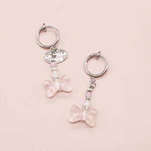 【Blooming Pink Roses】ローズクォーツ×クンツァイト イヤリング