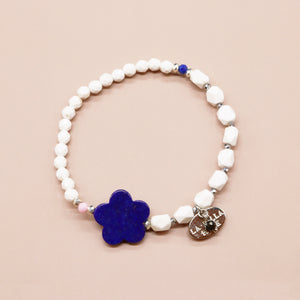 [Starry Sky Fragment] Lapis Lazuli x Magnesite x Zirconia Bracelet