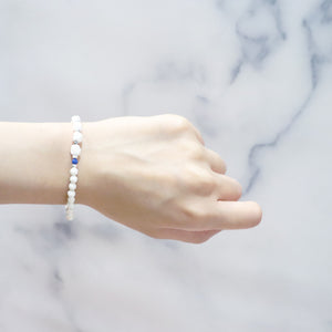 [Starry Sky Fragment] Lapis Lazuli x Magnesite x Zirconia Bracelet