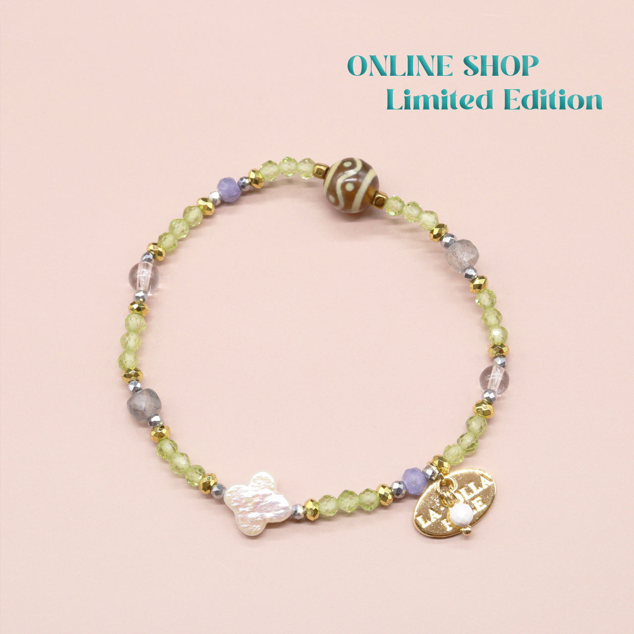 ONLINE SHOP限定】【Green Light Sunshine】三眼天珠×ペリドット
