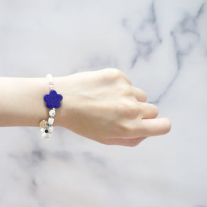 [Starry Sky Fragment] Lapis Lazuli x Magnesite x Zirconia Bracelet